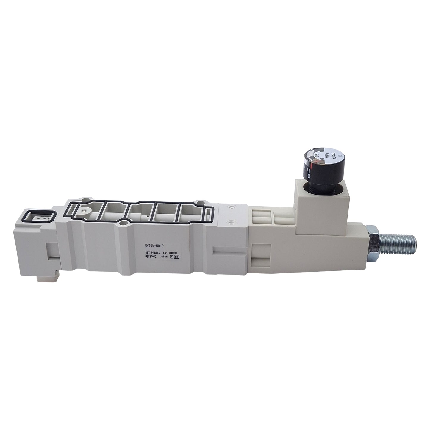 New SMC SY70M-N0-P Solenoid Valve Interface Regulator, Set 14-100psi, 0-1.0MPa Gauge