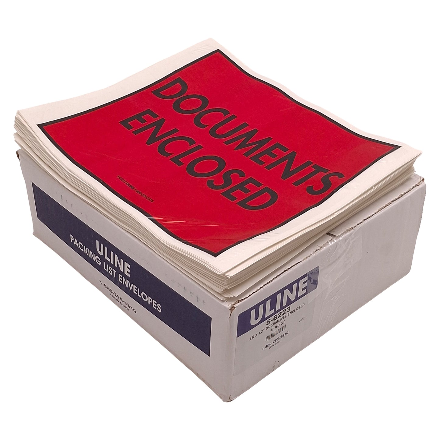 New Uline S-6223 "Documents Enclosed" Packing List Envelopes, 500 Count, 10 x 12in