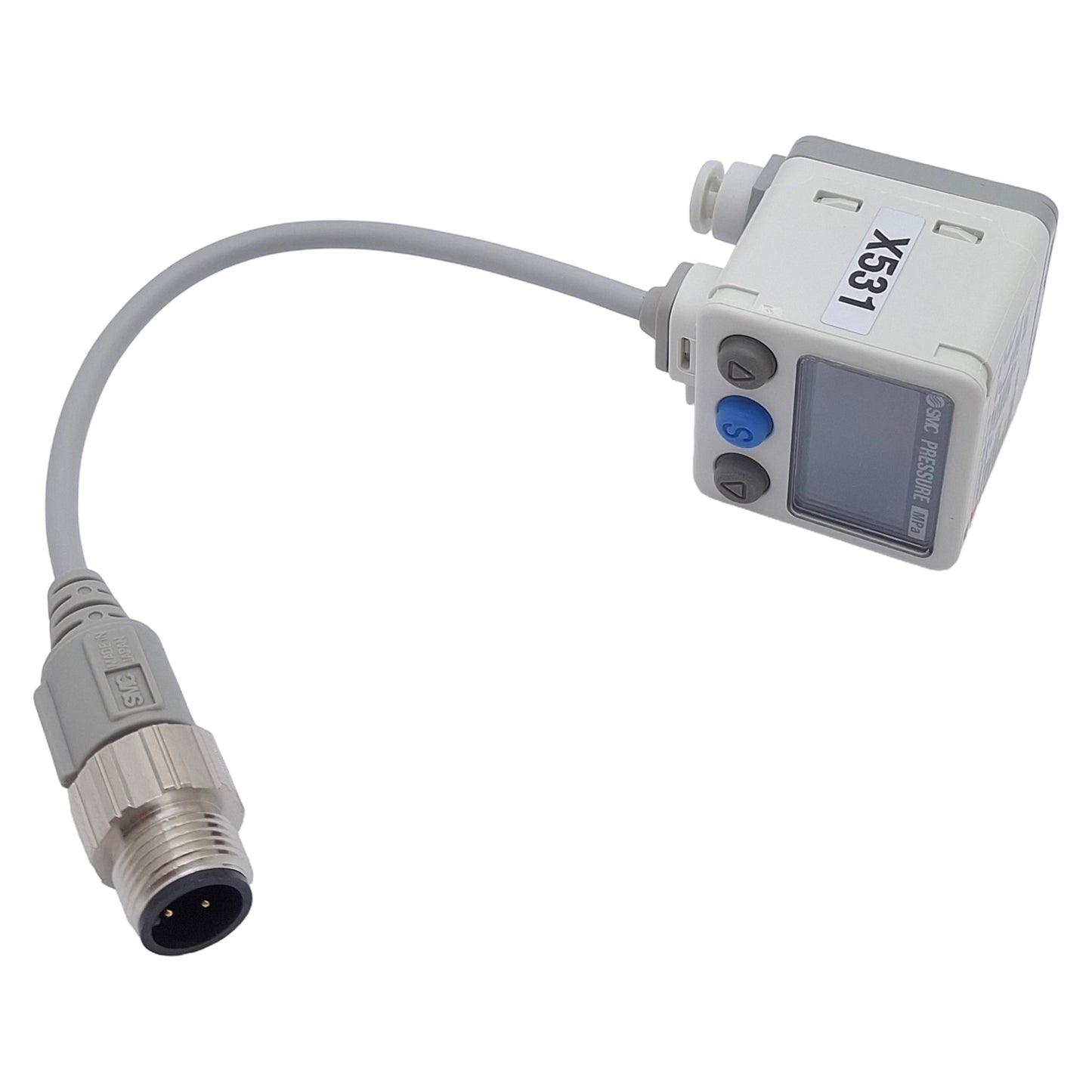New SMC ISE40A-C4-Y-M-X531 Digital Pressure Switch, PNP, -0.1~1MPa, 24VDC, 4-Pin M12