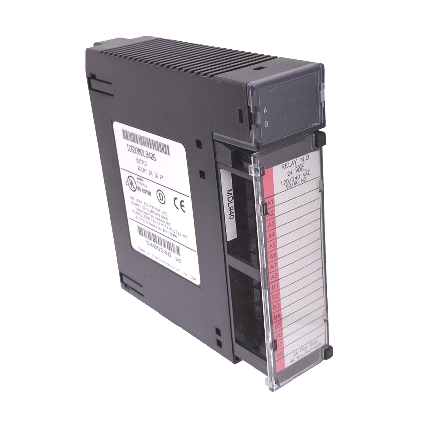 Used GE Fanuc IC693MDL940G Relay Output Module for 90-30 PLC, 16-Point NO 24VDC