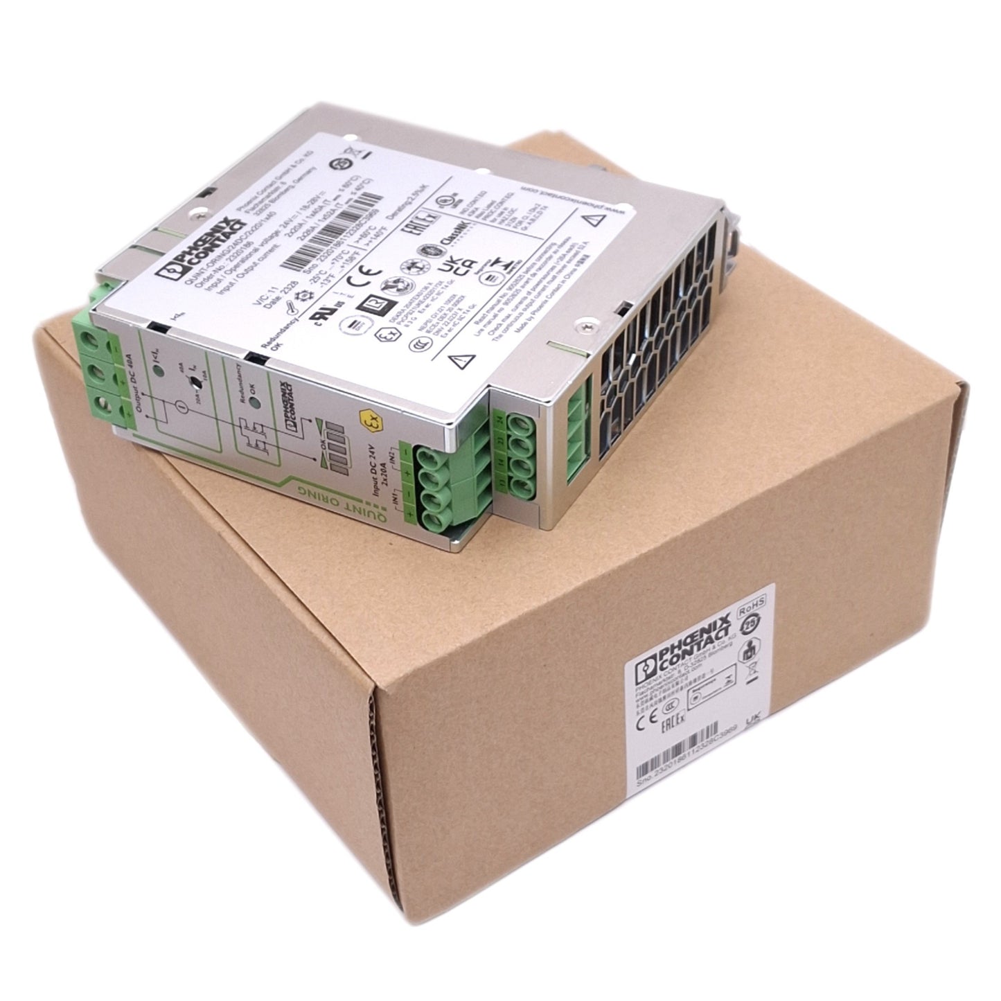 New Phoenix Contact 2320186 QUINT-ORING/24DC/2x20/1x40 Redundancy Module, 24VDC