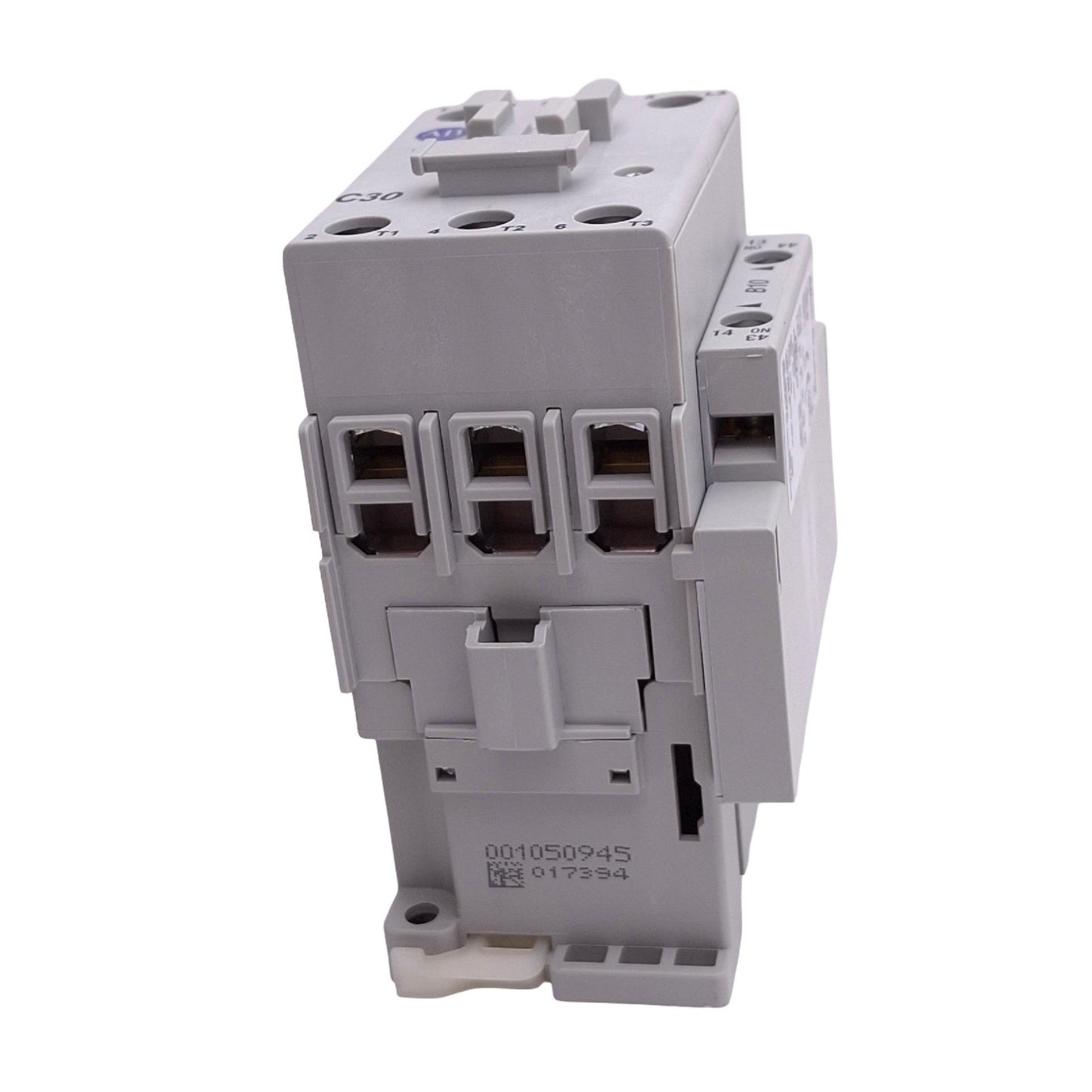 Used Allen Bradley 100-C30EJ10 Contactor, 3-Pole, 1NO AUX, 30A 25hp Max, 24VDC Coil