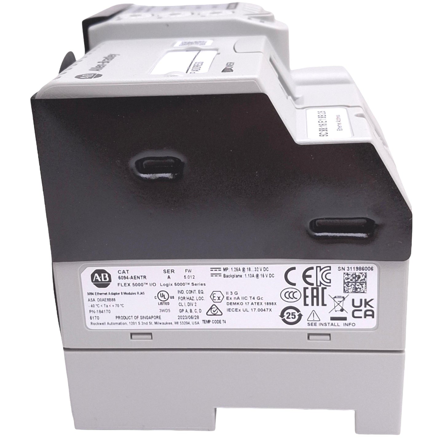New Allen Bradley 5094-AENTR Ethernet Adapter Module for FLEX 5000 I/O, 24VDC
