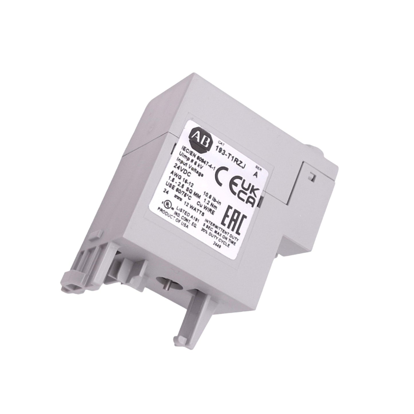 New Allen Bradley 193-T1RZJ Remote Reset Module for 193-K/T Relays, 24VDC Coil