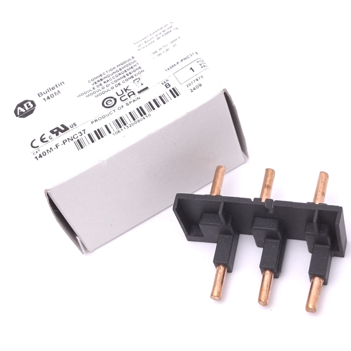 New Allen Bradley 140M-F-PNC37 Connection Module For 100-C Series, 3-Pole, 37A Max