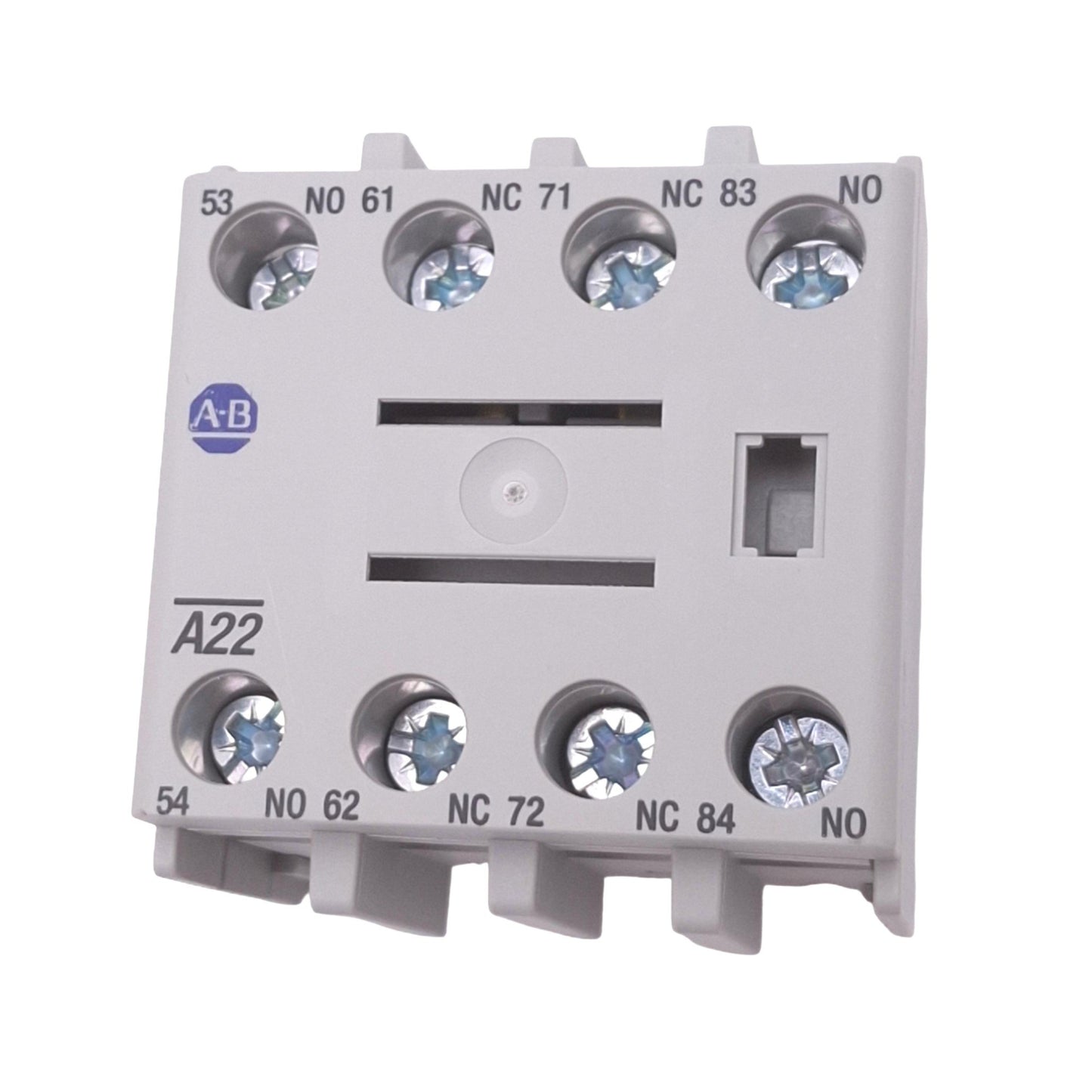 New Allen Bradley 100-FA22 Auxiliary Contact Block, 2NO 2NC, 600VAC 10A, Front Mount