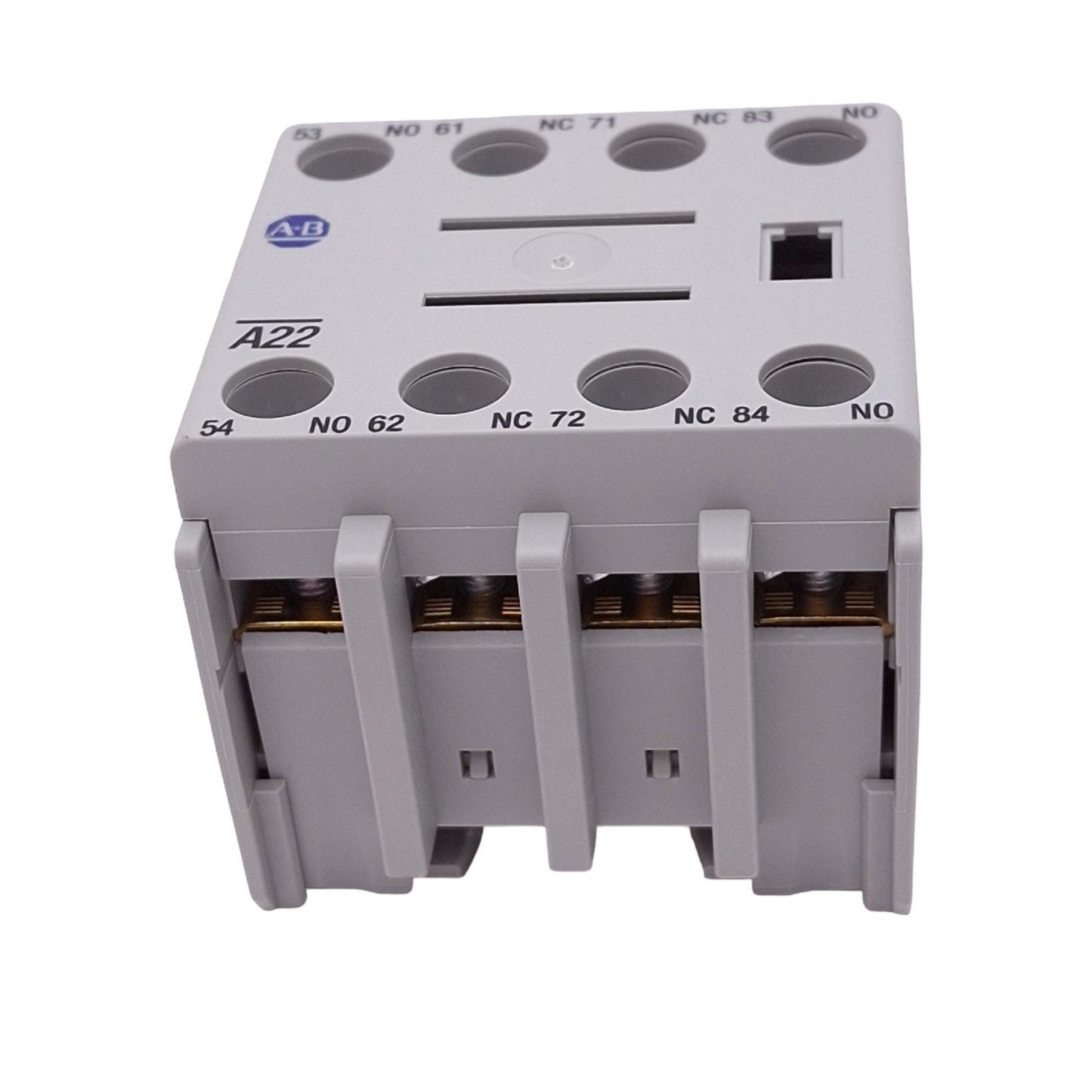New Allen Bradley 100-FA22 Auxiliary Contact Block, 2NO 2NC, 600VAC 10A, Front Mount