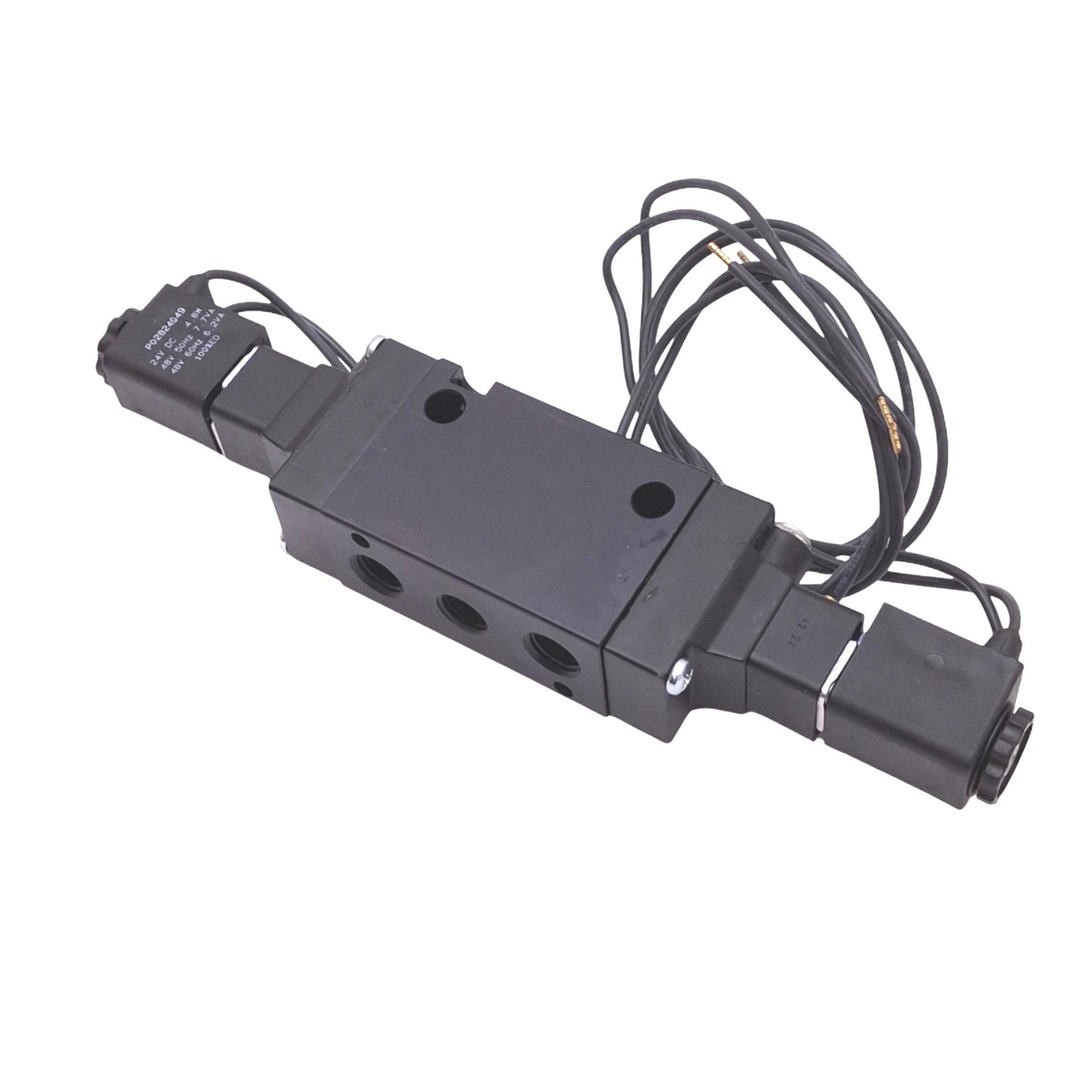 New Parker B521ADG49C Solenoid Valve, 4-Way 2-Position, 1/4in NPT, 10bar, 24VDC Coil