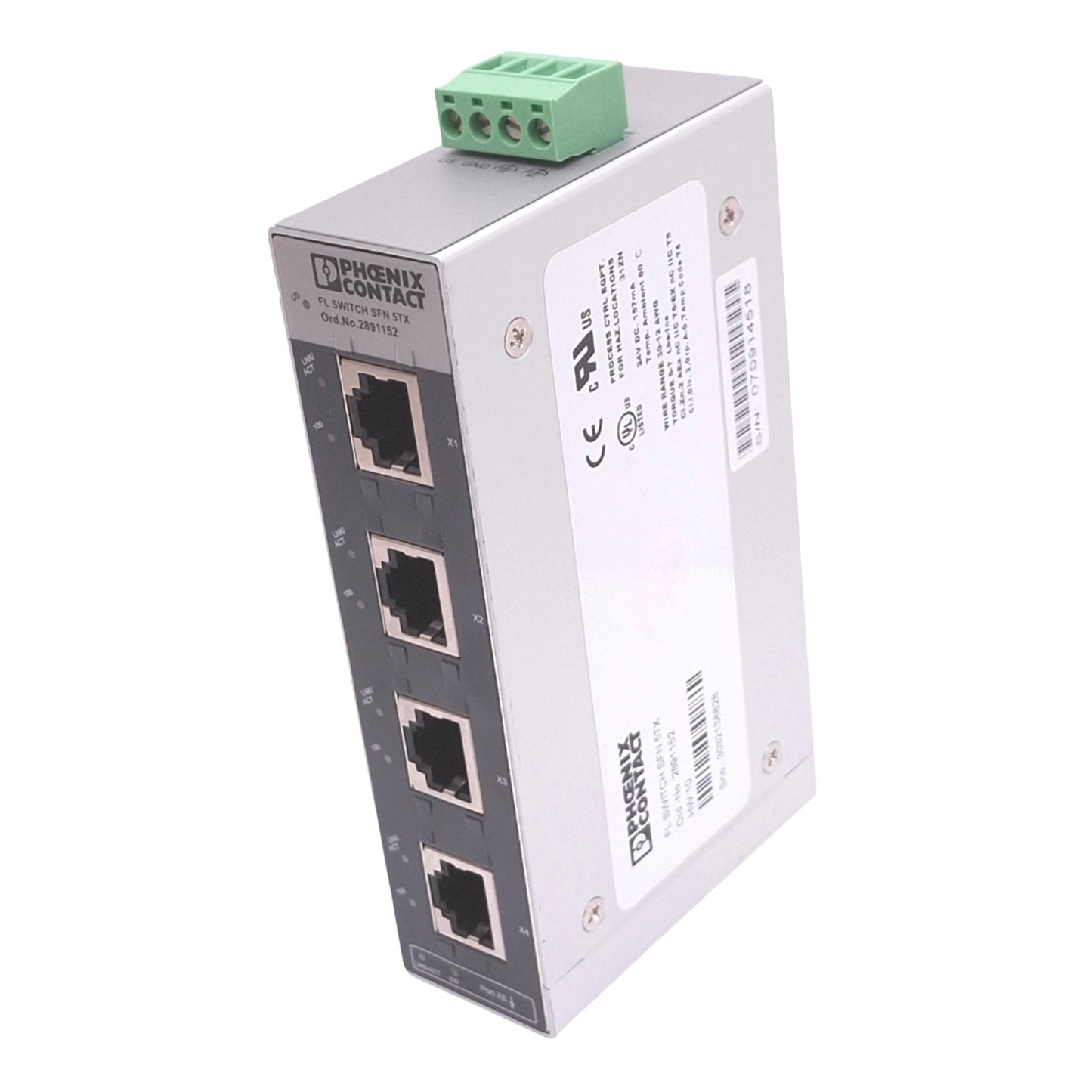 New – Open box Phoenix Contact FL Switch SFN 5TX 2891152 Unmanaged Ethernet Switch, 5-Port RJ45