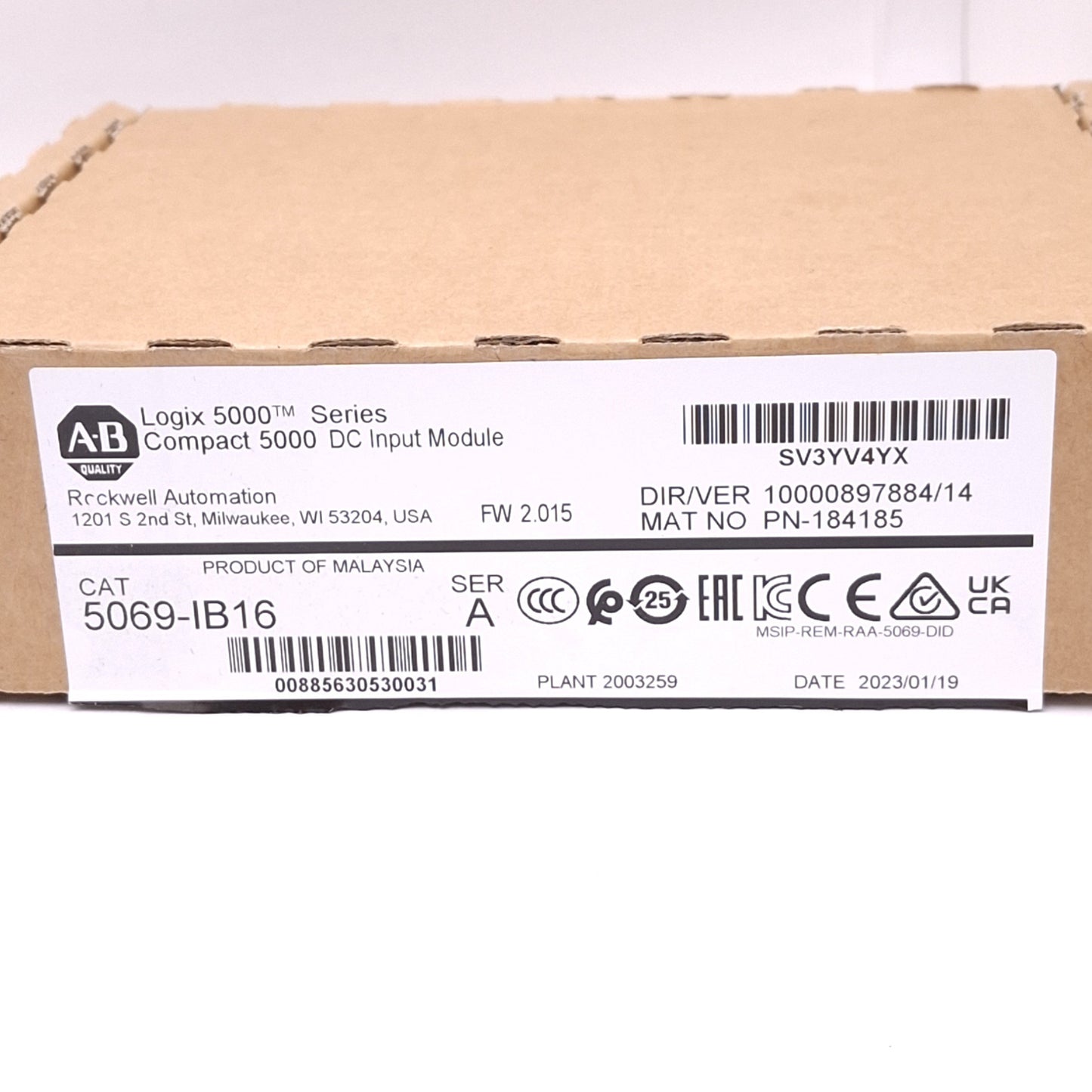 New Allen Bradley 5069-IB16 Compact 5000 Digital Input Module, 16-Channel 24VDC