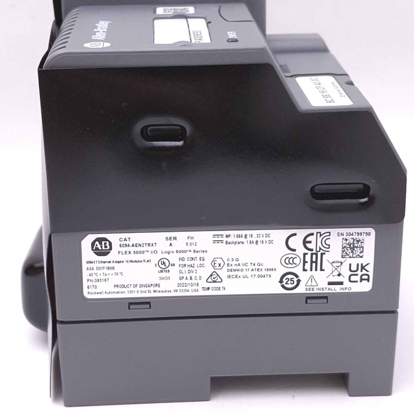New Allen Bradley 5094-AEN2TRXT Ethernet Adapter for FLEX 5000 I/O, 16 Module, 24VDC
