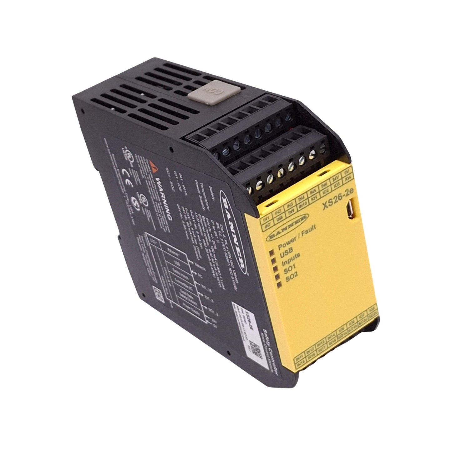 New Banner XS26-2E Machine Safety Controller, 26 Inputs, 2-Pair PNP Outputs, 24VDC