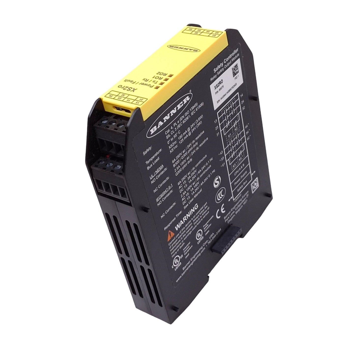 New Banner XS2RO Safety Relay Output Module, 4NO, 2NC Aux, 6A 250VAC Max, 24VDC
