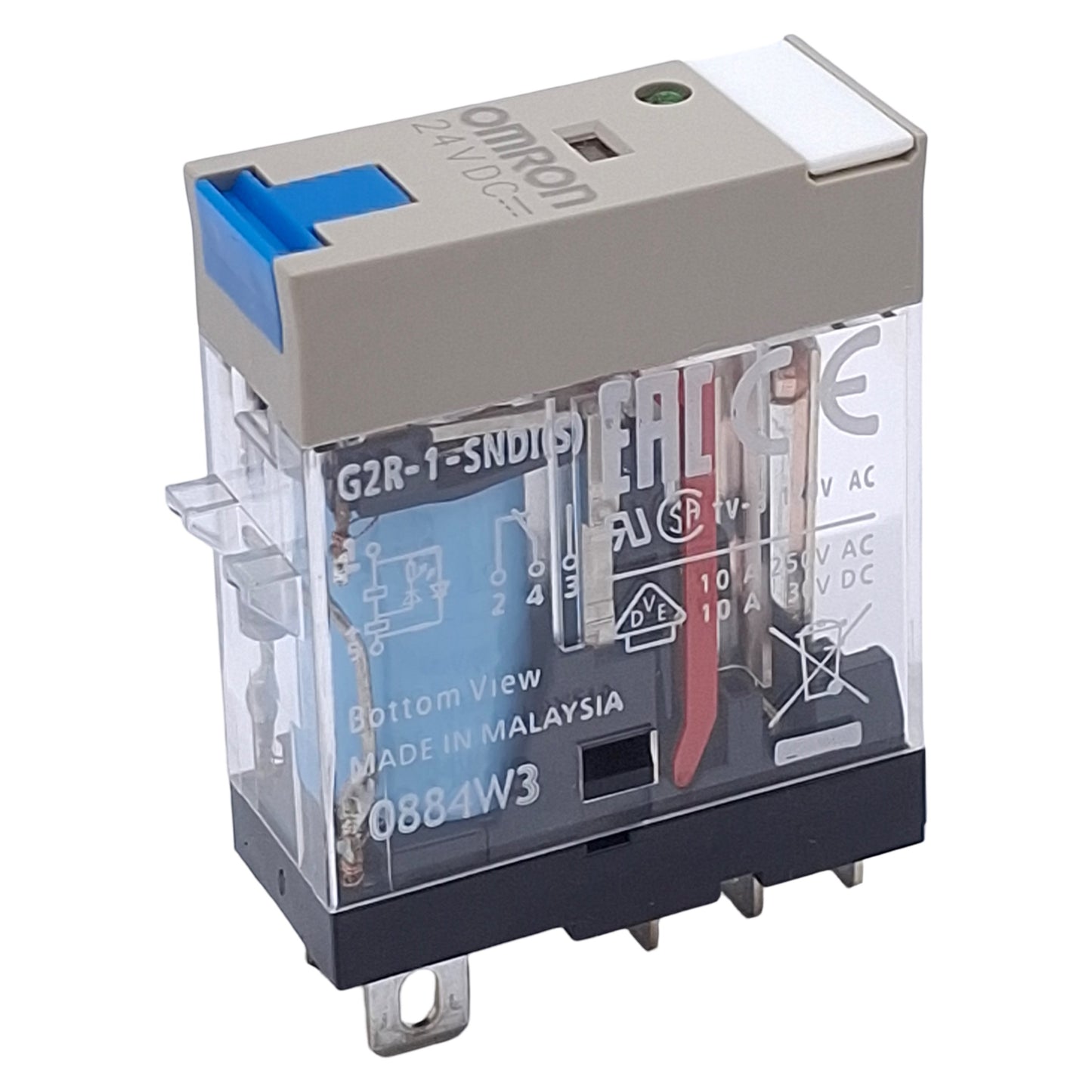 New Lot of 10 Omron G2R-1-SNDI DC24(s) Power Relay SPDT, 10A 250VAC/30DC, 24VDC Coil