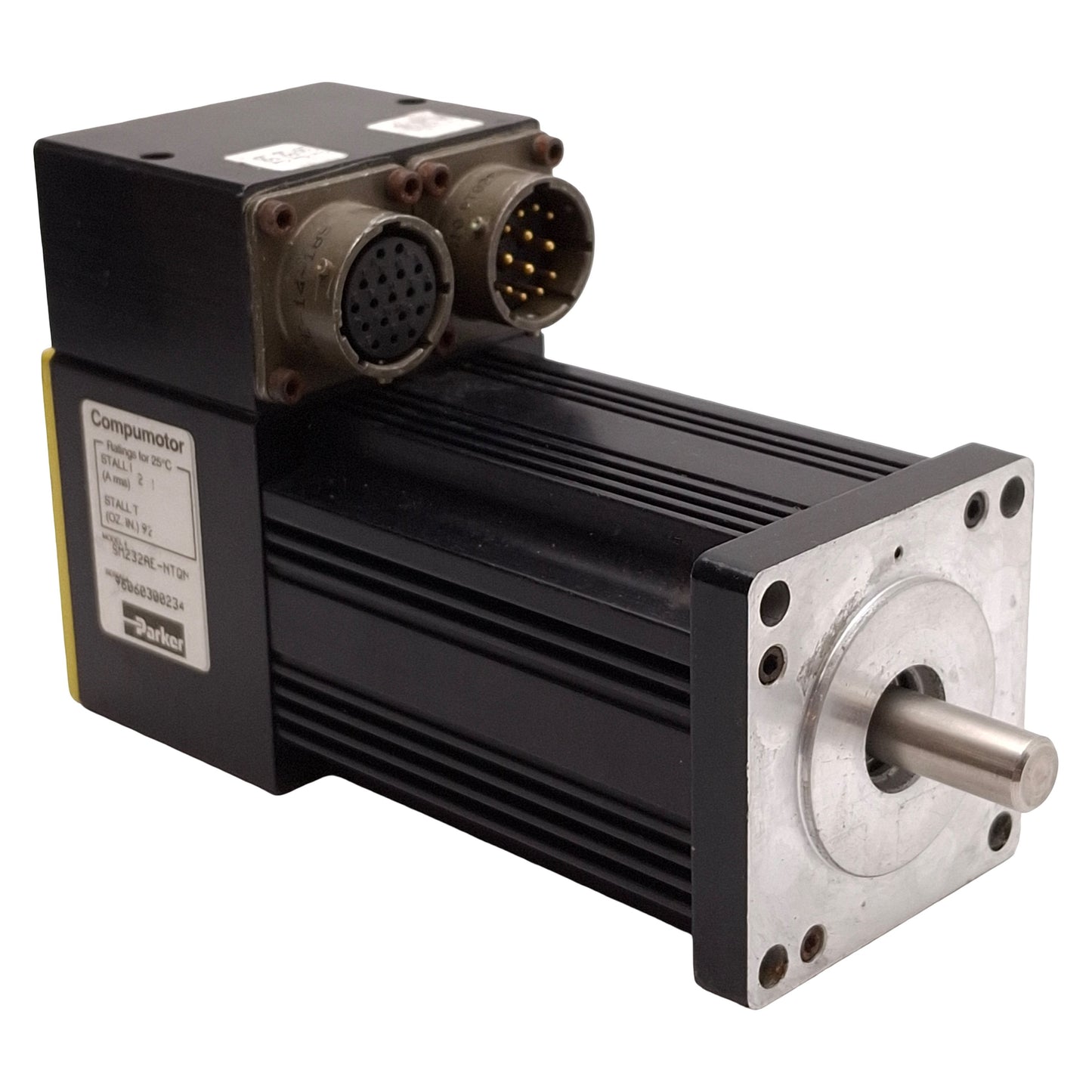Used Parker SM232AE-NTQN Servo Motor, 260W, 1000ppr, 4500rpm, ø3/8in Shaft, NEMA 23