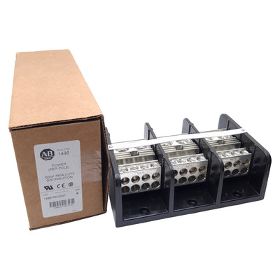 New Allen Bradley 1492-PD3287 Power Distribution Block, 3-Pole 760A 600VAC, Aluminum