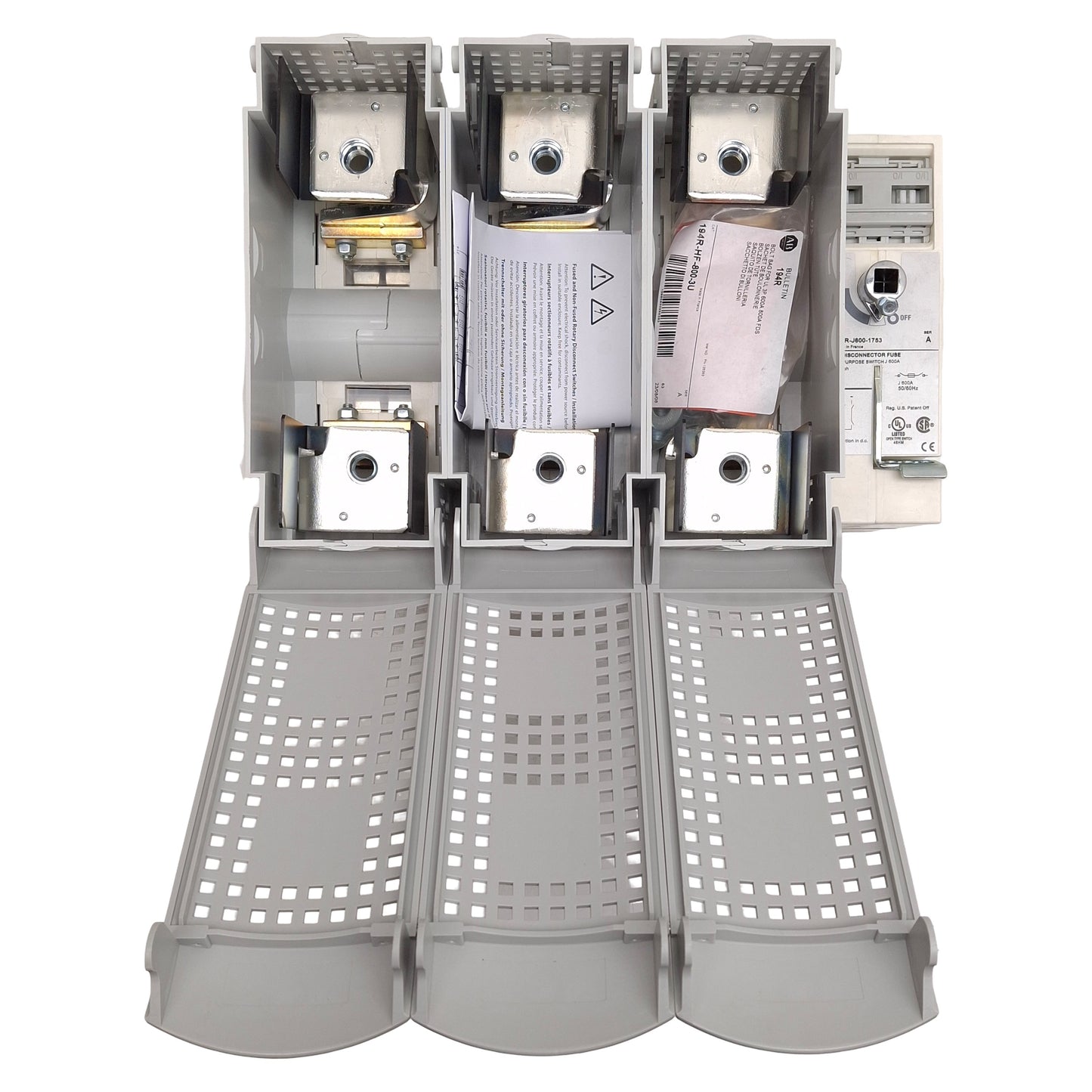 New – Open box Allen Bradley 194R-J600-1753 Fusible Disconnect Switch, 3-Pole, 600VAC/DC 600A