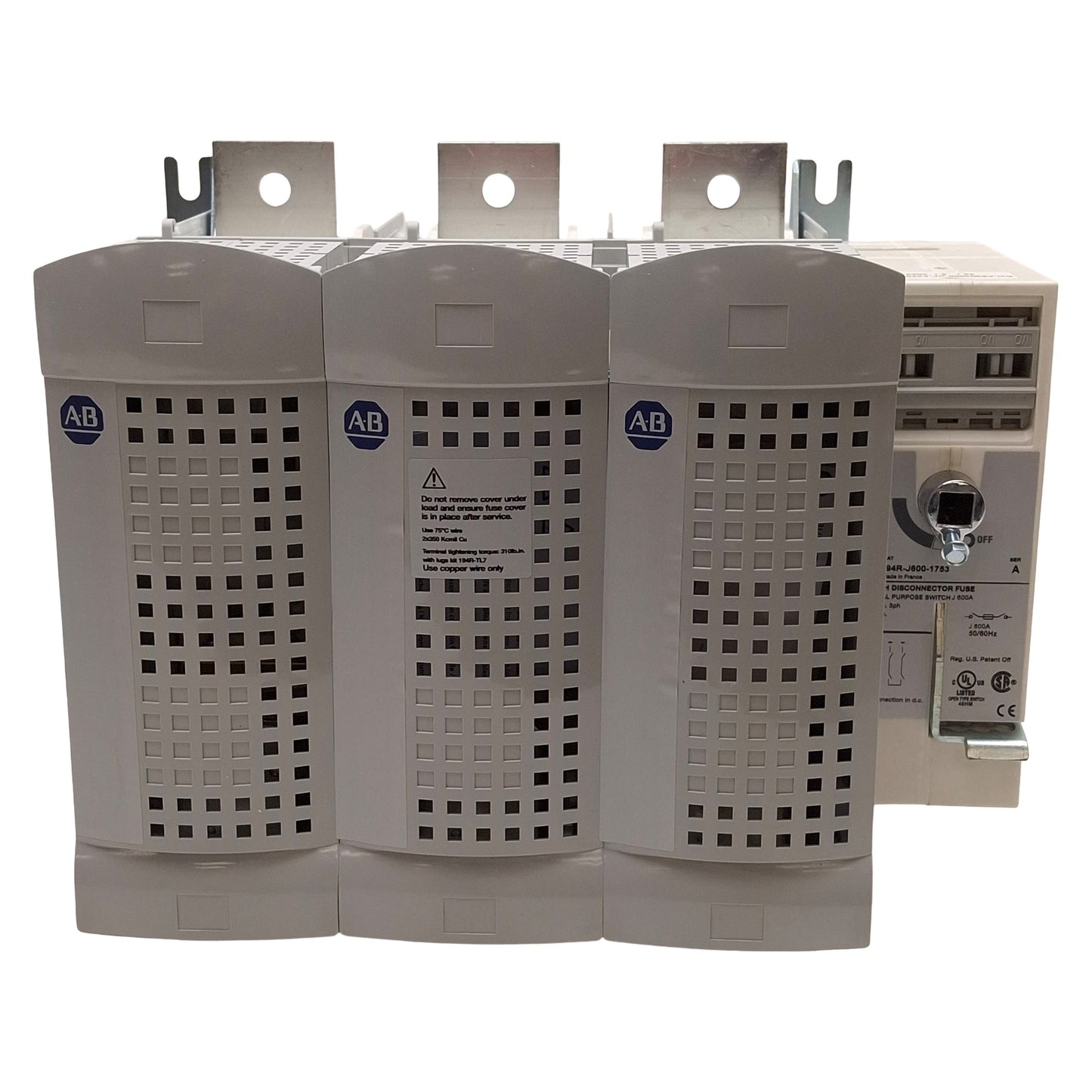 New – Open box Allen Bradley 194R-J600-1753 Fusible Disconnect Switch, 3-Pole, 600VAC/DC 600A