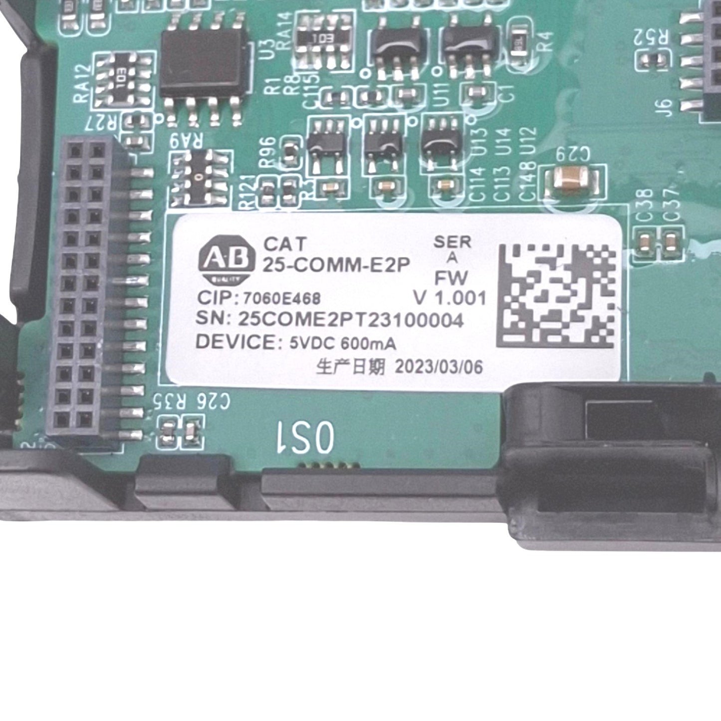 New Allen Bradley 25-COMM-E2P EtherNet/IP Adapter for PowerFlex, 2-Port RJ45, 5VDC