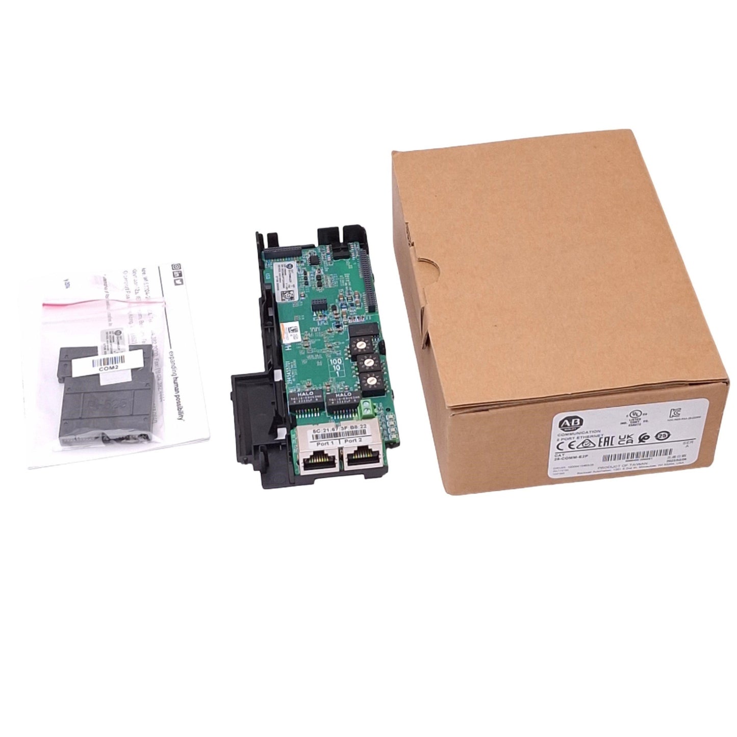 New Allen Bradley 25-COMM-E2P EtherNet/IP Adapter for PowerFlex, 2-Port RJ45, 5VDC