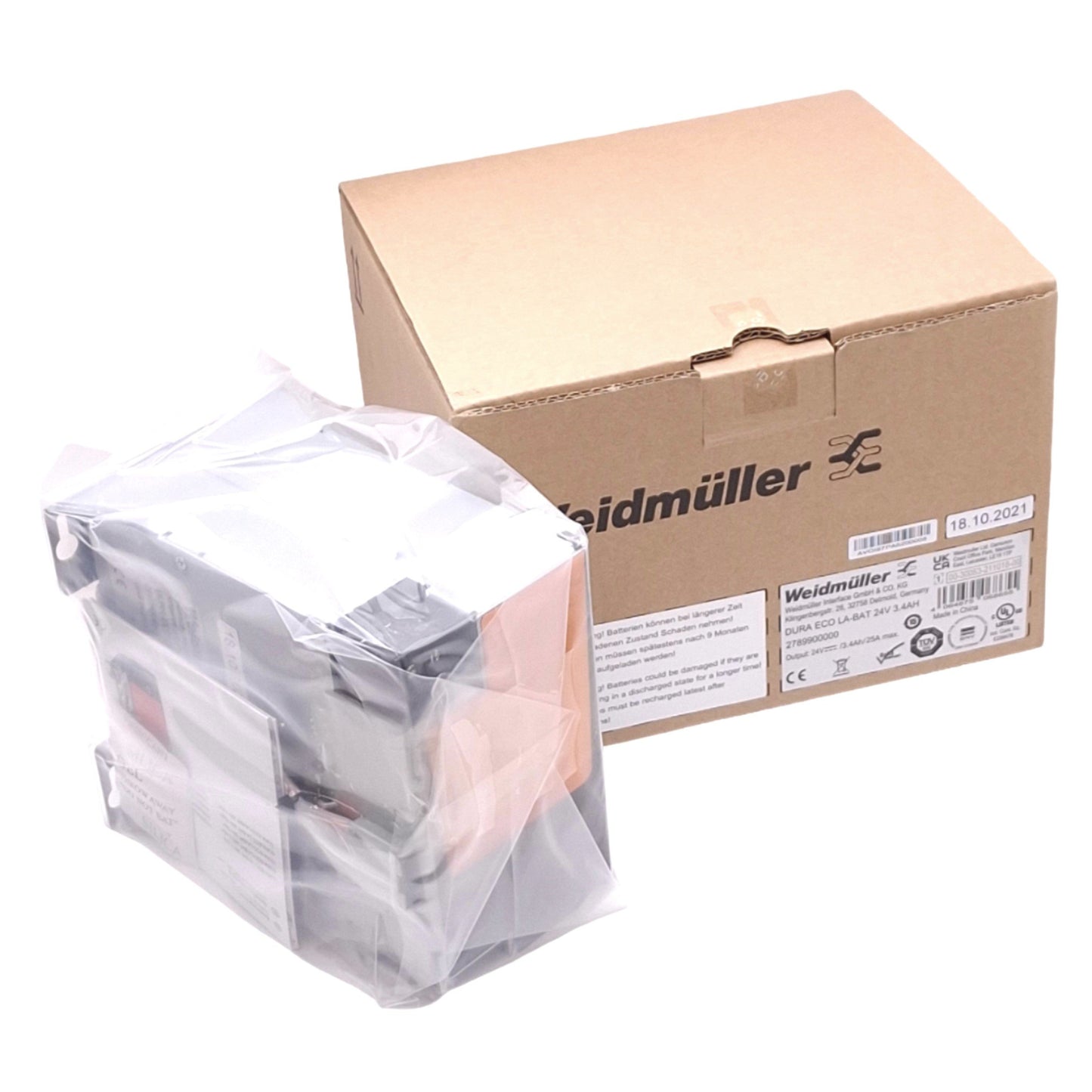 New Weidmuller DURA ECO LA-BAT 24V 3.4AH 2789900000 Battery Module, 24VDC 25A Out