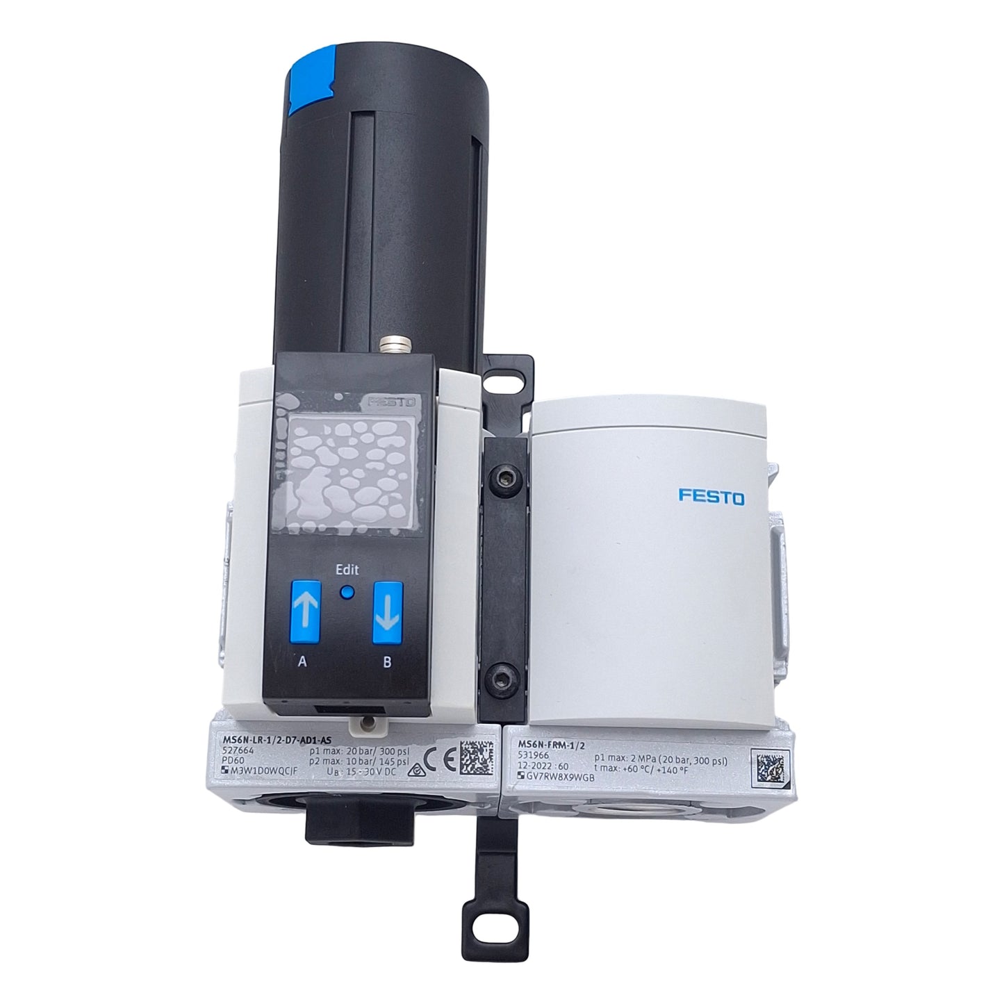 New – Open box Festo 532307 MSB6N Air Preparation Combination Unit 1/2in NPT, 20bar, 24VDC Coil