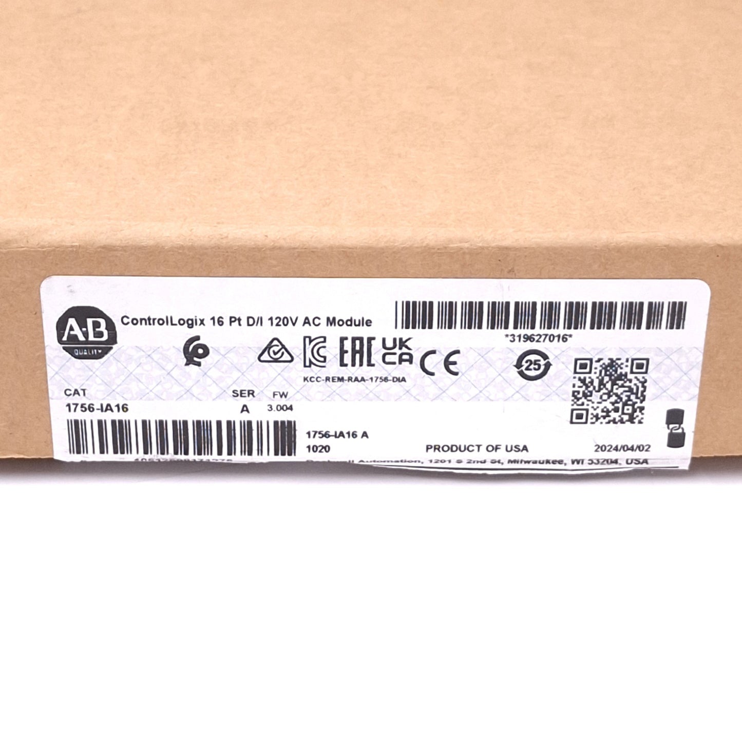 New Allen Bradley 1756-IA16 Digital AC Input Module for ControlLogix, 16-Point, 120V