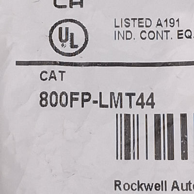 New Allen Bradley 800FP-LMT44 Illuminated E-Stop Operator Twist-Reset ø40mm Mushroom