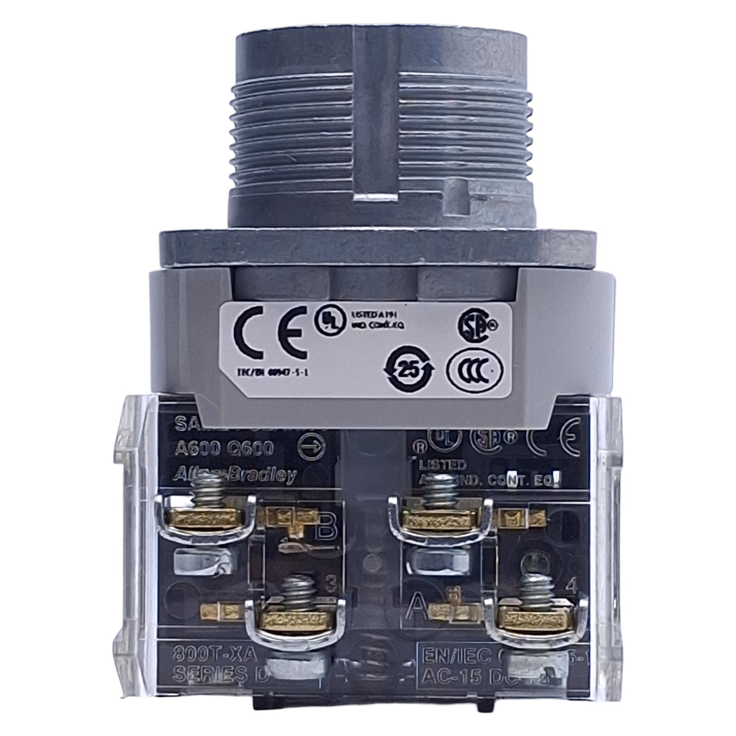 New Allen Bradley 800T-H2B Maintained Selector Switch, 2-Pos, 600VAC 10A, 2N/O -2N/C