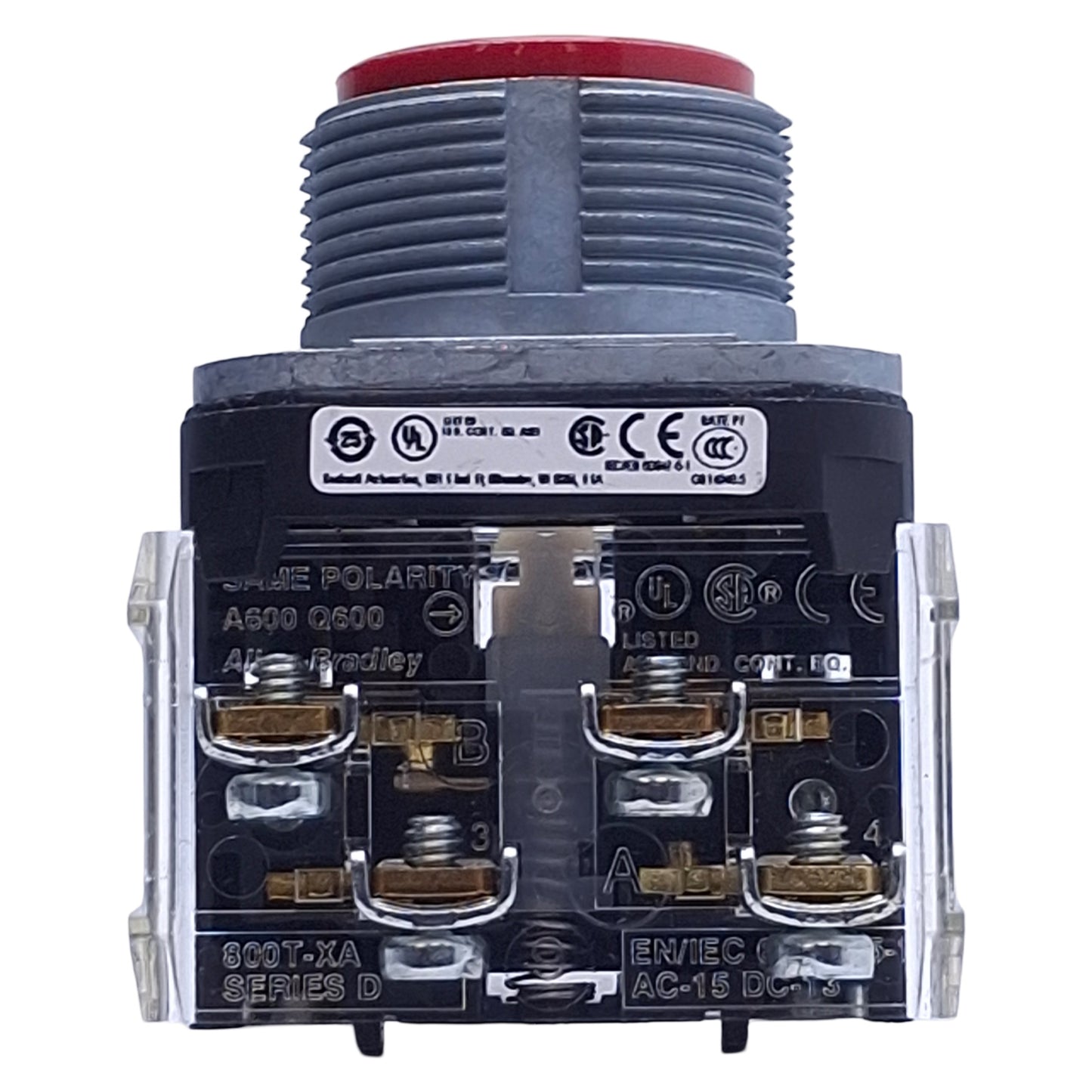 New Allen Bradley 800T-A6A Flush Momentary Pushbutton, ø30mm, 1NO 1NC, 600VAC 10A