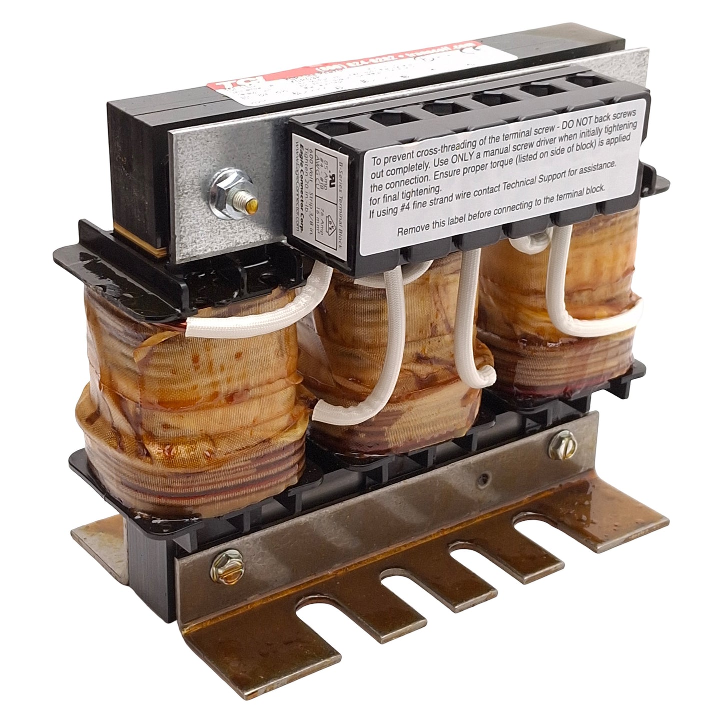 New TCI KDRD3P KDR Output Line Reactor, Open, 3PH 480VAC 35A 25HP, 135°C Rise