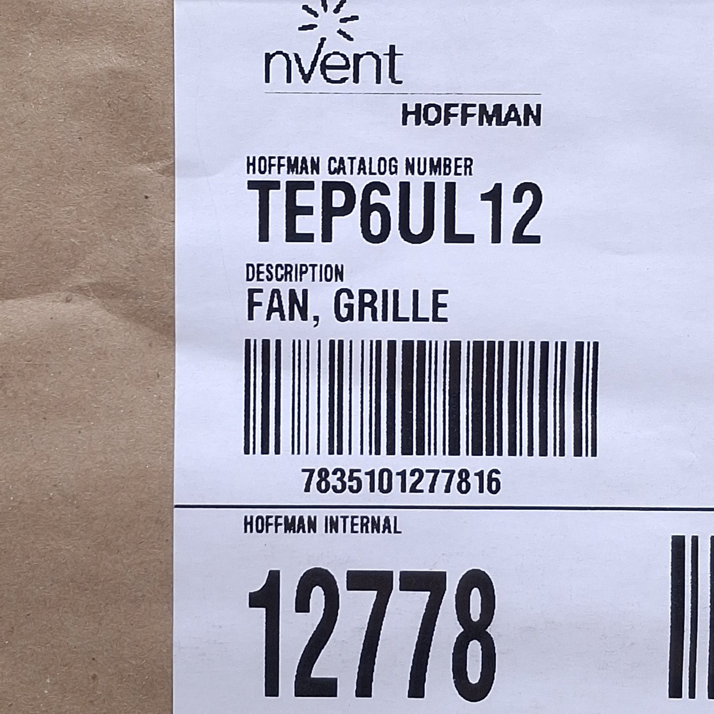 New nVent Hoffman TEP6UL12 Light Grey TFP Exhaust/Vent Grille, 7.77 x 8.83 x 1.25in