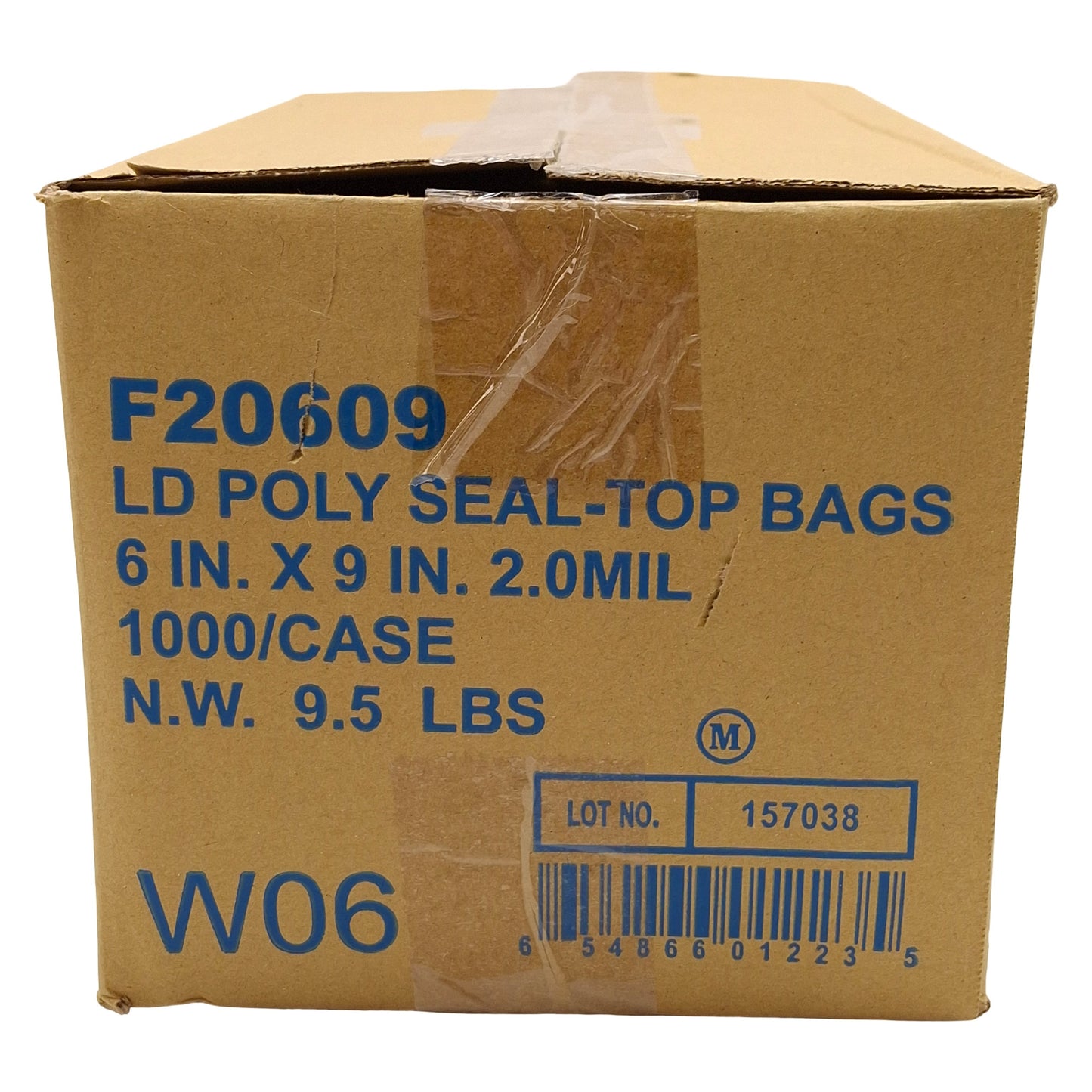 New Box of 1000 Elkay Plastics F20609 LD Poly Seal-Top Bags, 6in x 9in, 2mil