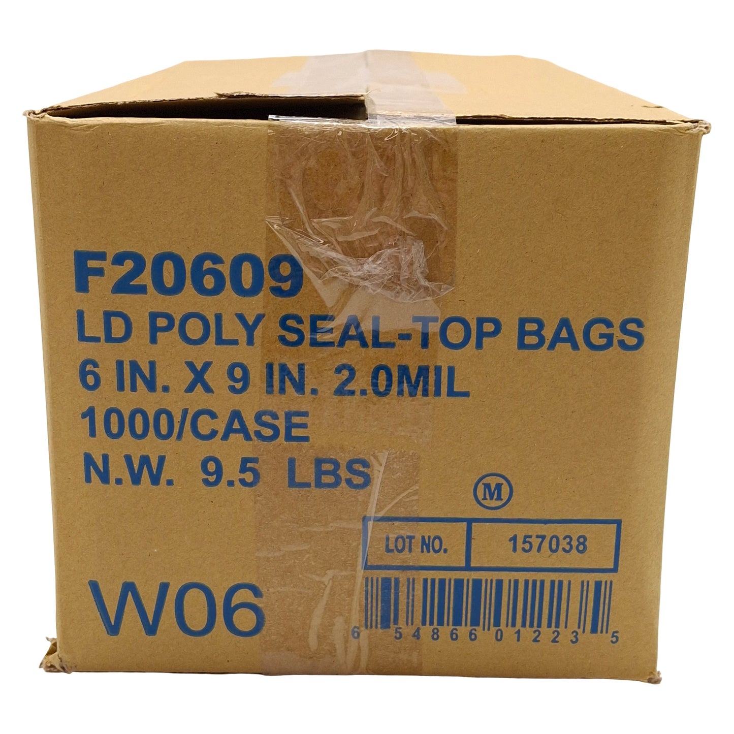 New Box of 1000 Elkay Plastics F20609 LD Poly Seal-Top Bags, 6in x 9in, 2mil