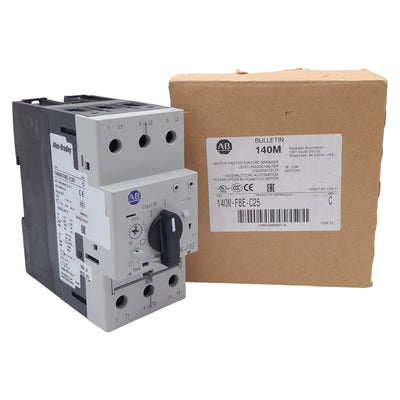 New Allen Bradley 140M-F8E-C25 Motor Protection Circuit Breaker, 18-25A 600VAC