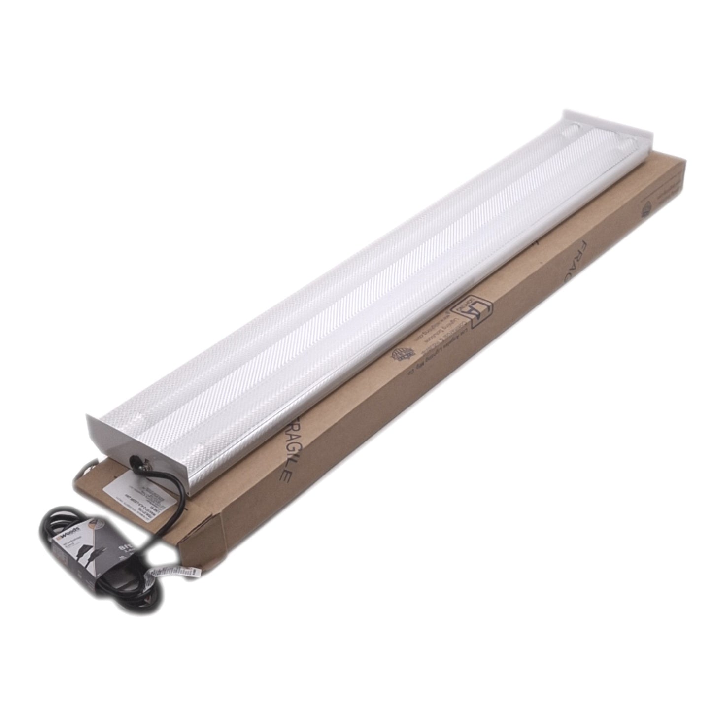 New LA Lighting WAN107-2-4LR-LED8R-UNV Light Fixture, 2-Row 4ft Linear LED, 120-277V
