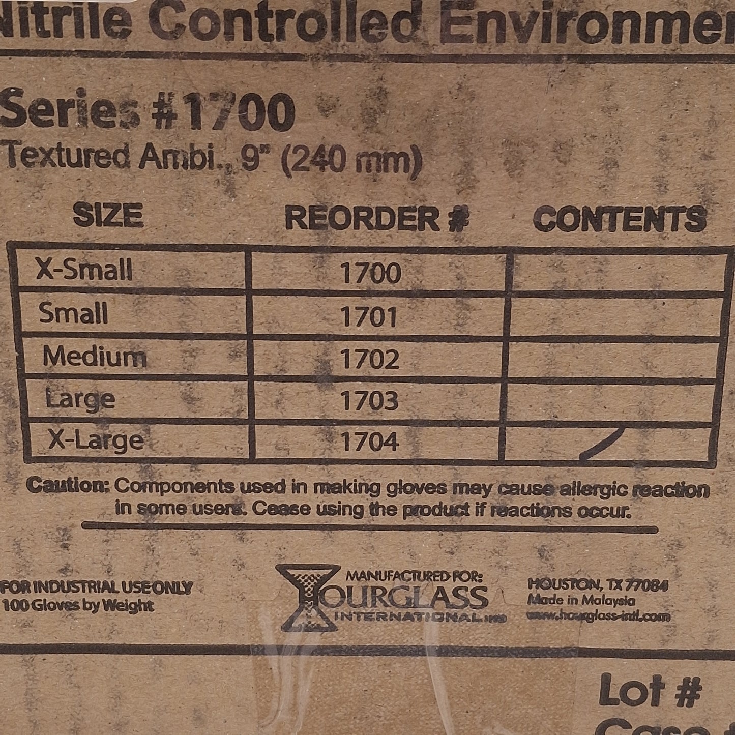 New Hourglass International 1704 HandPRO Nitrile Glove, 1000 Count, Extra Large
