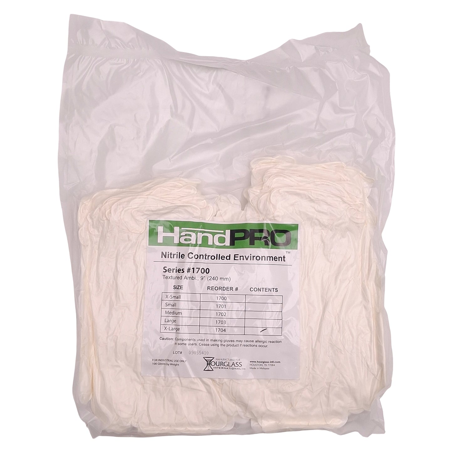 New Hourglass International 1704 HandPRO Nitrile Glove, 1000 Count, Extra Large