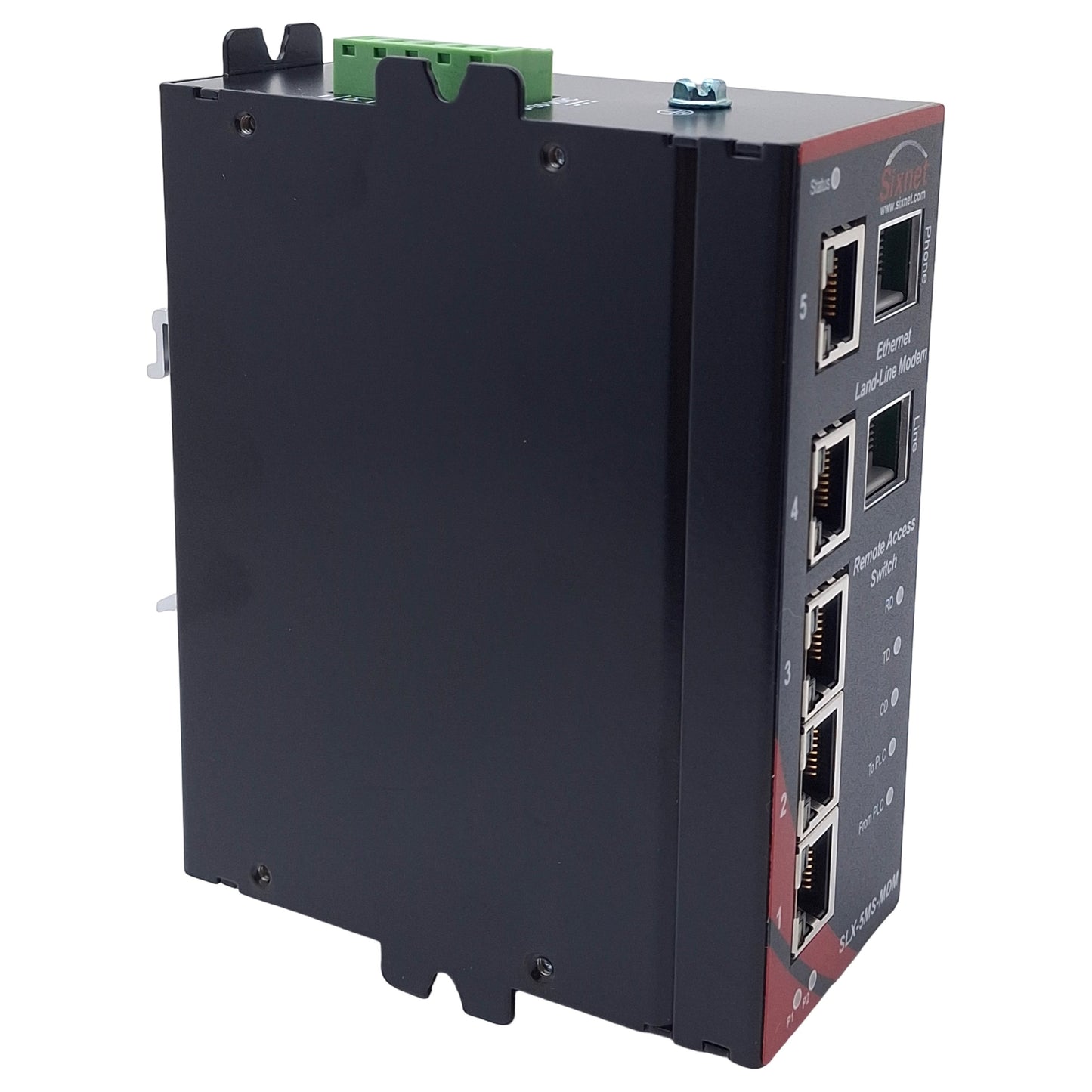 New Sixnet SLX-5MS-MDM-1 Industrial Ethernet Switch, 5-Port, RJ45, 10-30VDC 0.5A