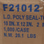 New Box of 1000 Elkay Plastics F21012 LD Poly Seal-Top Bags, 10in x 12in, 2mil