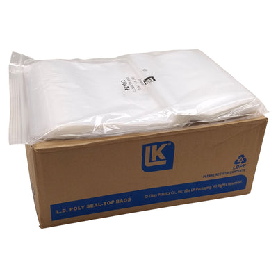 New Box of 1000 Elkay Plastics F21012 LD Poly Seal-Top Bags, 10in x 12in, 2mil
