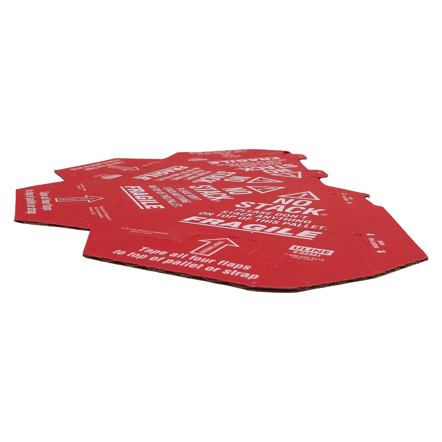 New – Open box Lot of 30 Uline S-22361 "No Stack" Pallet Cone, Red Color, 8 x 8 x 10in