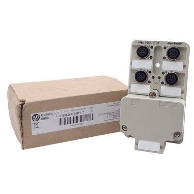 New Allen Bradley 898D-P54PT-T Distribution Box, PNP LED, 4-Port 5-Pin M12, 10-30VDC