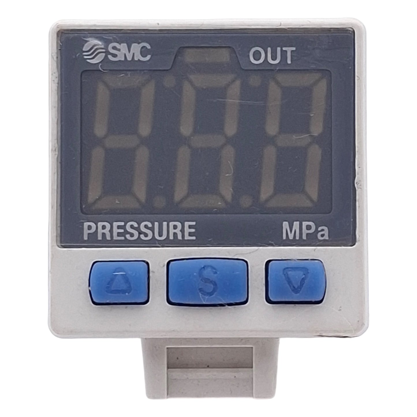 Used SMC ISE35-N-65-M Digital Pressure Switch, PNP, 0-1.0MPa, 12-24VDC, 3-Pin