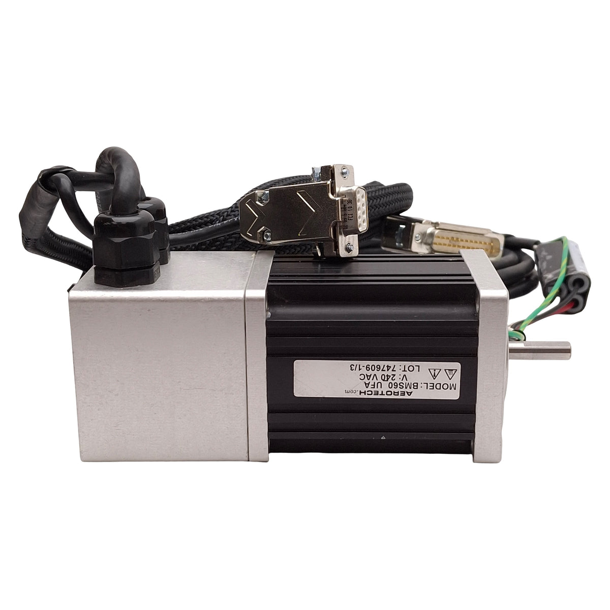 Used Aerotech BMS60-A-D25-FLB-E1000H-DM Servo Motor, 116W, 240VAC, 1000-Line, NEMA 23