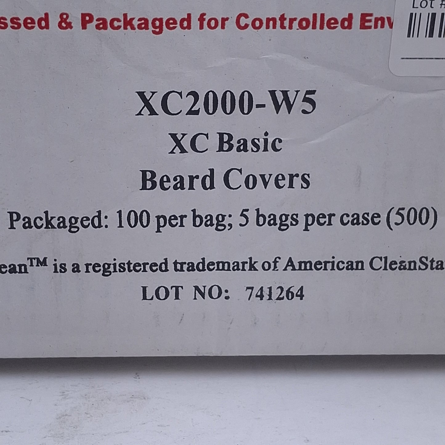 New Case of 500 Thomas Scientific XC2000-W5 XtraClean White Universal Beard Cover
