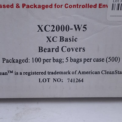 New Case of 500 Thomas Scientific XC2000-W5 XtraClean White Universal Beard Cover