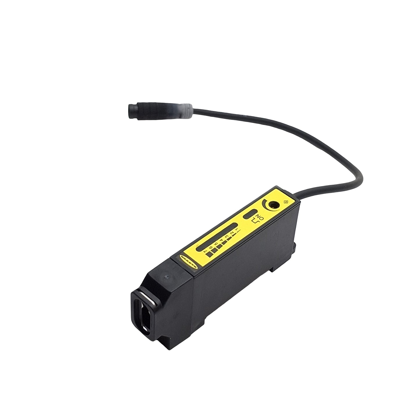 Used Banner D12SP6FVQ Fiber Optic Sensor, 10-30VDC, PNP Output, M8 4-Pin Male