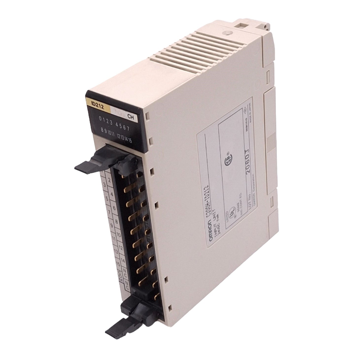 Used Omron C200H-ID212 Digital Input Unit for SYSMAC PLC, 16-Point, 12-24VDC 7mA