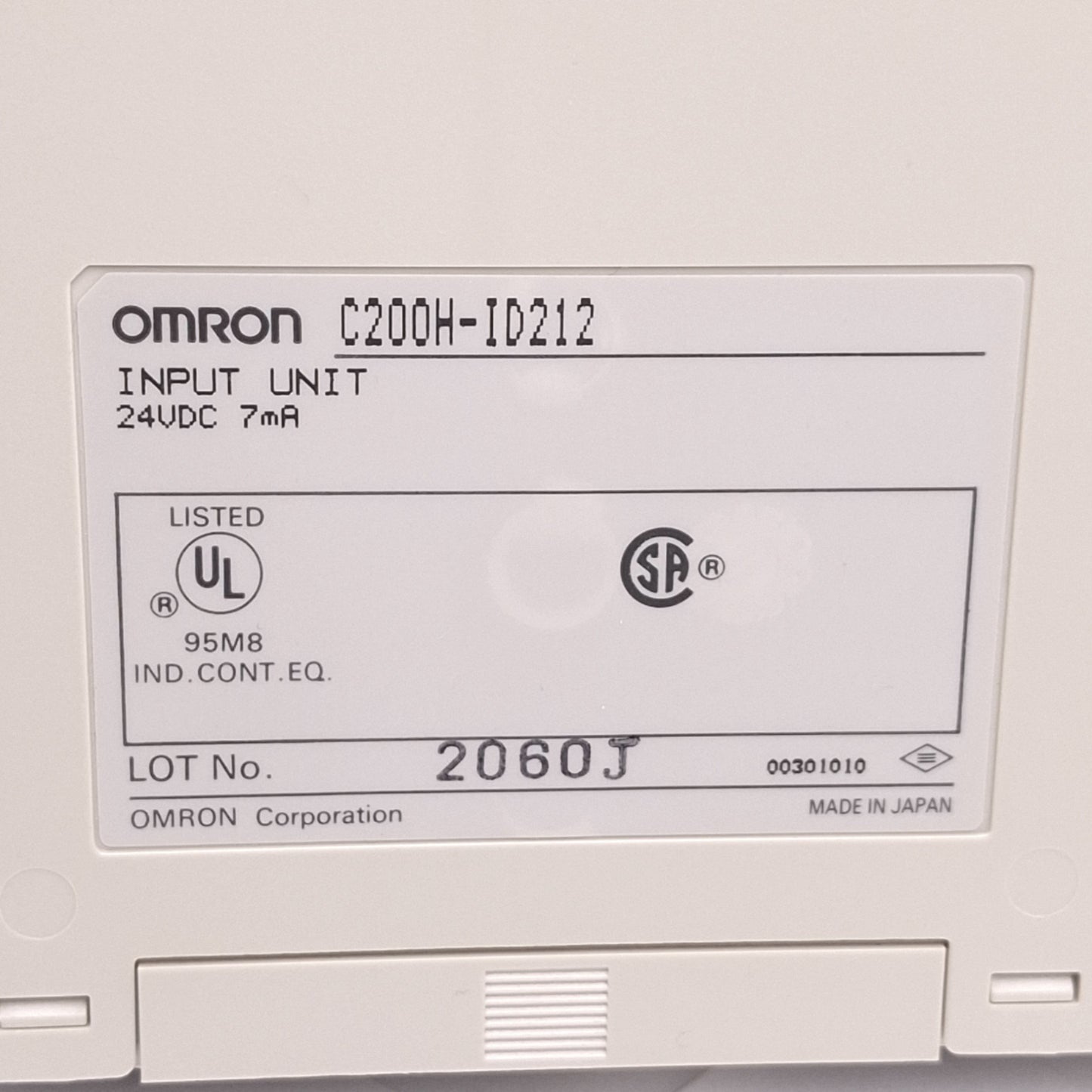 Used Omron C200H-ID212 Digital Input Unit for SYSMAC PLC, 16-Point, 12-24VDC 7mA